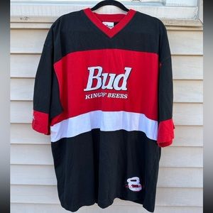 Vintage Dale Earnhardt Jr Budweiser King of Beers embroidered shirt 2X